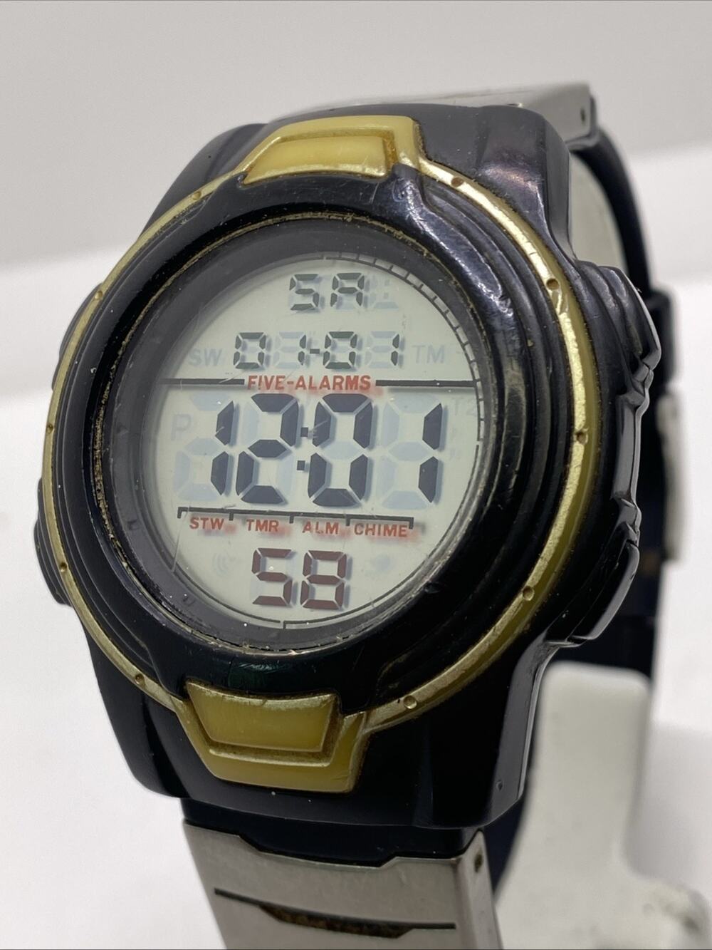 Vintage Sharp Digital Multifunction Watch Works New Battery